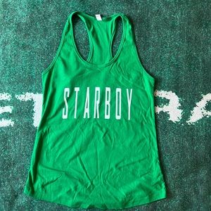 Starboy Mens XL Tank Top Green &White